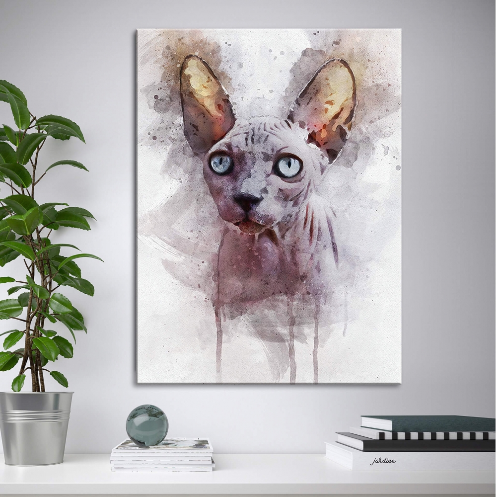 

Картина на холсте Животные Watercolor Sphinx 50х65 см.