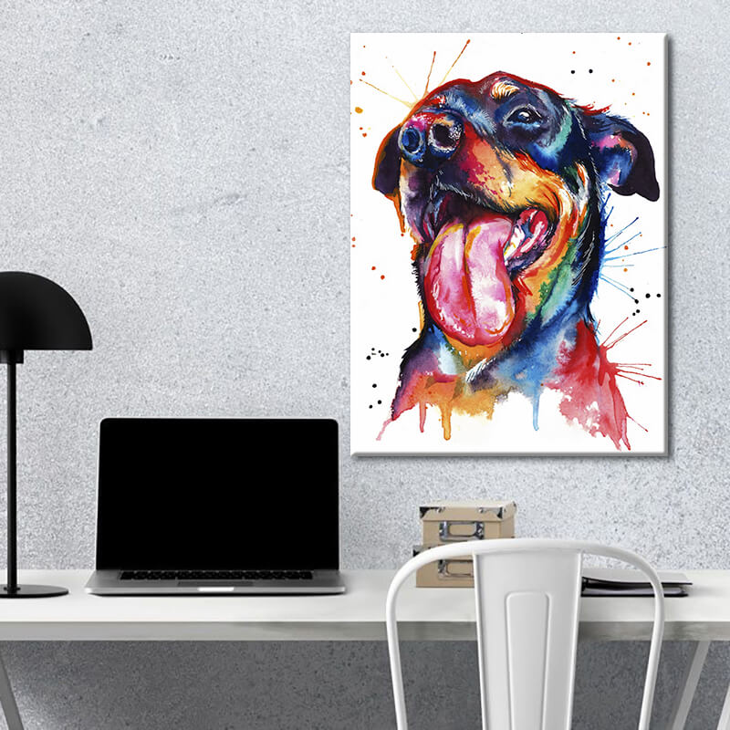 

Картина на холсте Животные Watercolor Rottweiler 75х100 см.