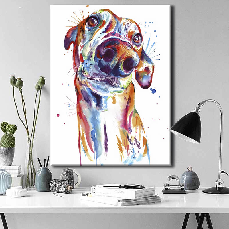 

Картина на холсте Животные Watercolor Greyhound 90х120 см.