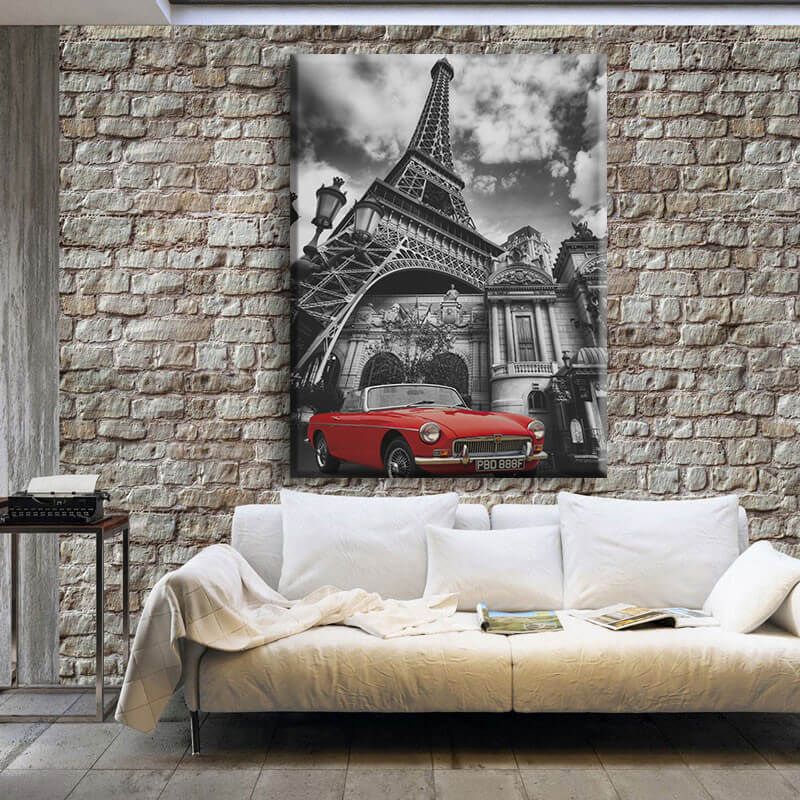 

Картина на холсте Для дома Paris Red 75х100 см.