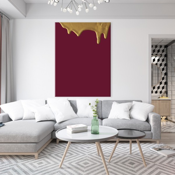 

Картина на холсте Для дома Burgundy Gold 90х120 см.