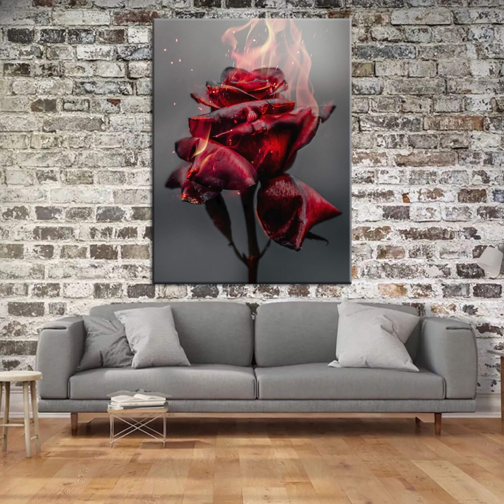 

Картина на холсте Для дома Fire Rose 45х60 см.