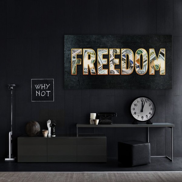 

Картина на холсте Деньги Freedom 60х120 см.