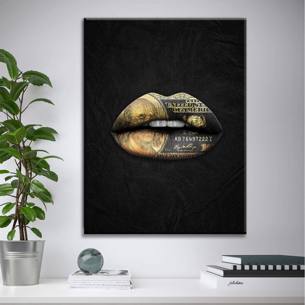 

Картина на холсте Деньги Golden Lips 75х100 см.