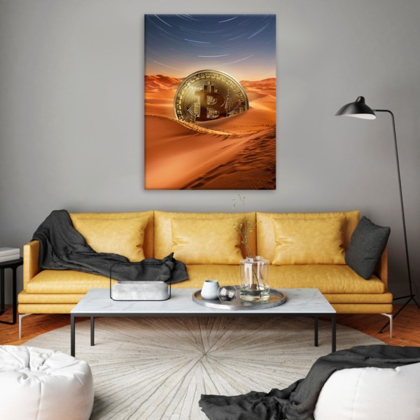 

Картина на холсте Деньги Gold In Desert 75х100 см.