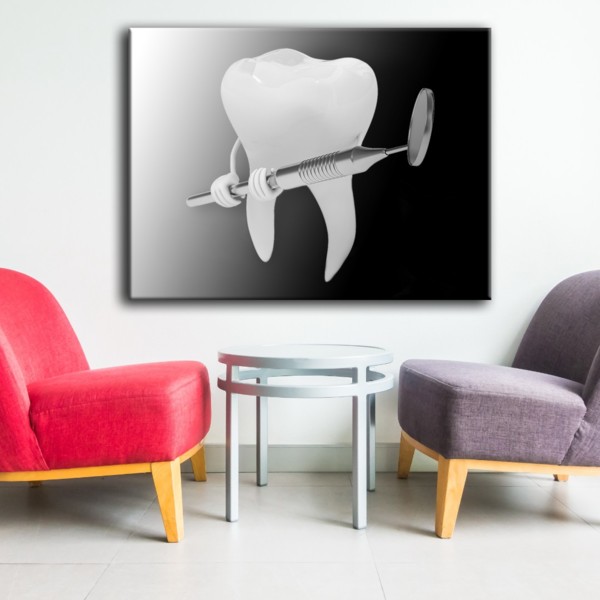 

Картина на холсте Стоматология Tooth fighter 75х100 см.