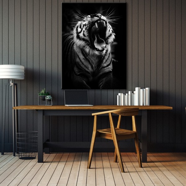 

Картина на холсте Животные Roaring Tiger 50х65 см.