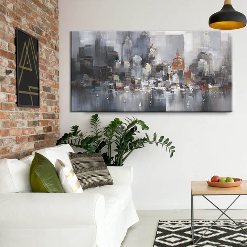 

Картина на холсте Абстракция Cityscape Cloudy 40х80 см.