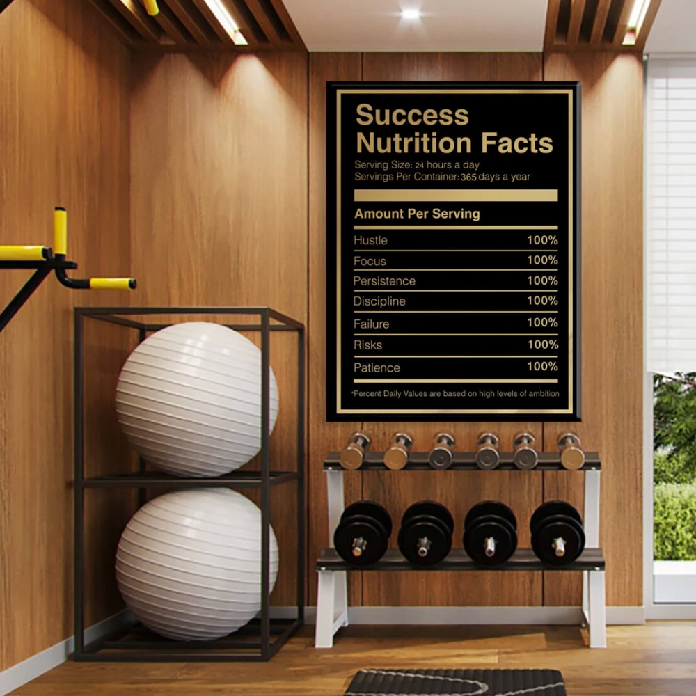 

Картина на холсте Мотивация Nutrition Facts 90х120 см.