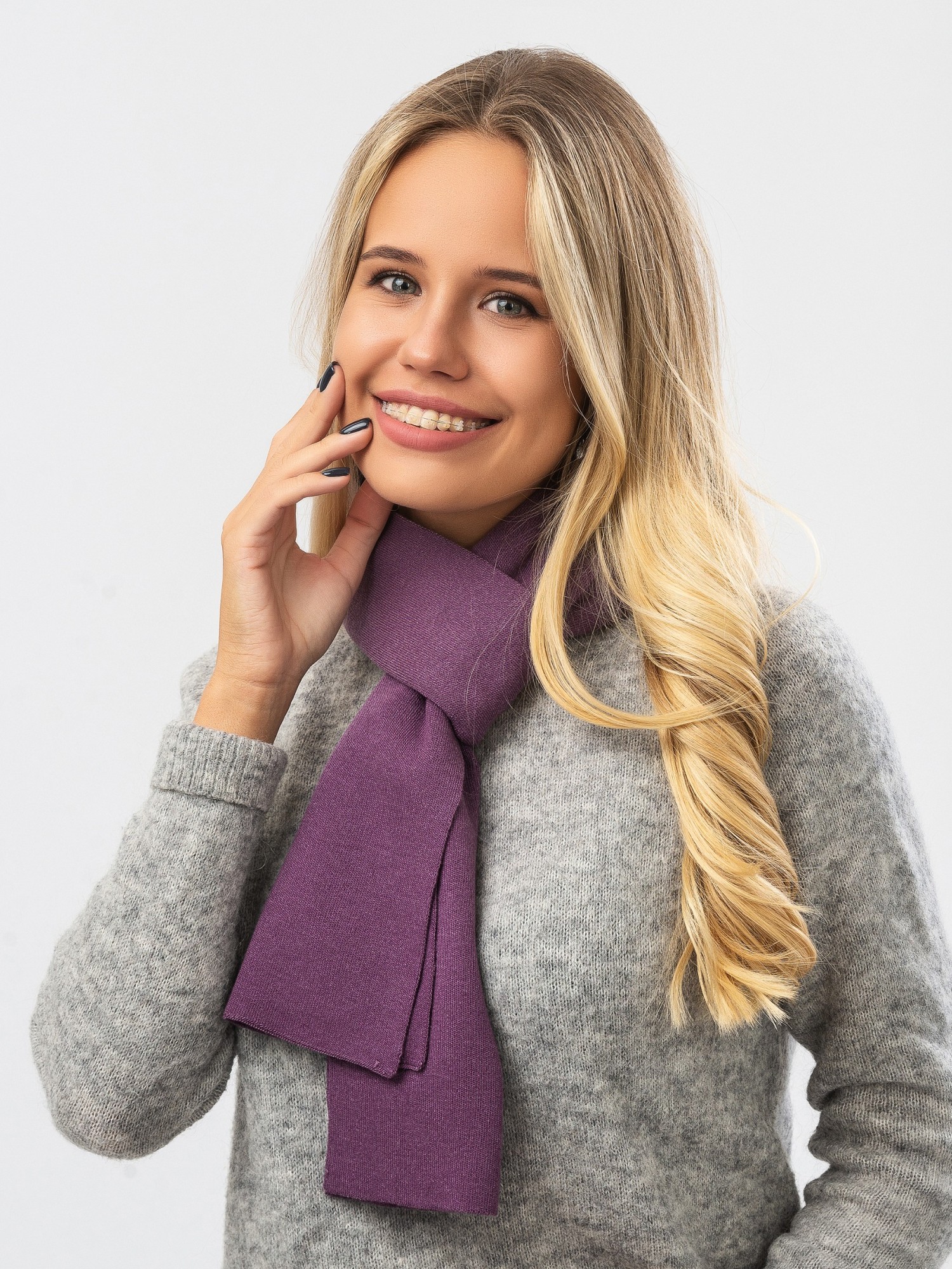 

Шарф унисекс W-Luxury 9260F-61 160х20см Сиреневый