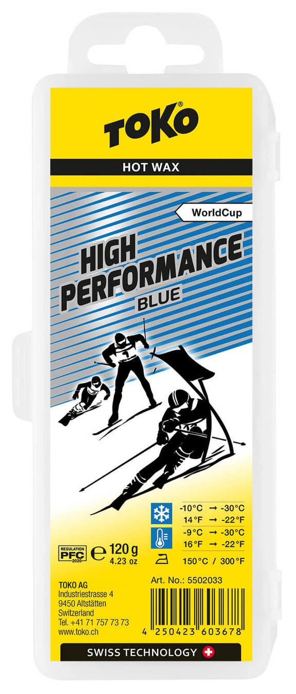 

Парафин с высоким содержанием фтору Toko, High Performance blue 120 g