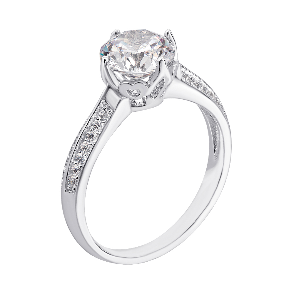 

Серебряное кольцо с фианитами 000134321 000134321 17.5 размера