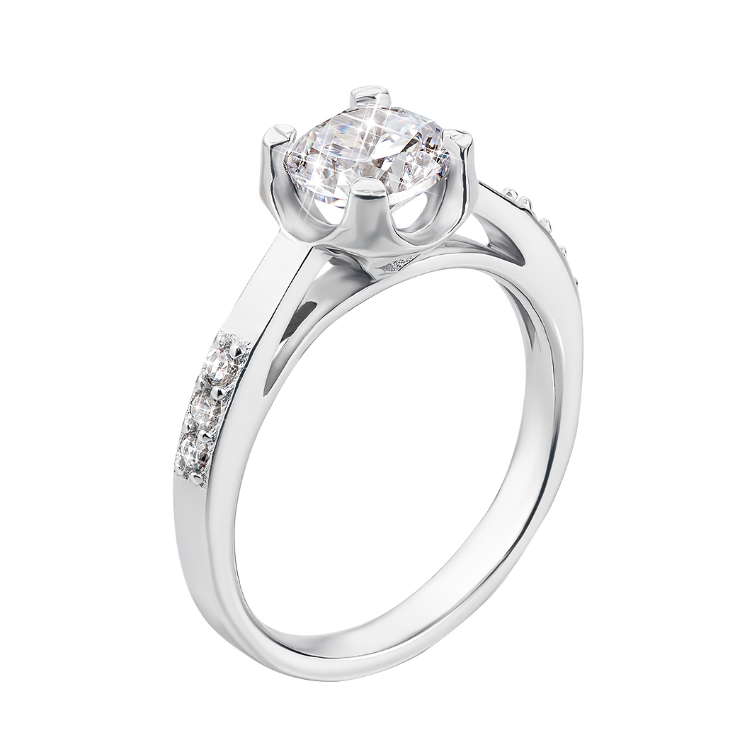 

Серебряное кольцо Натали с кристаллами циркония 000126834 15.5 размера