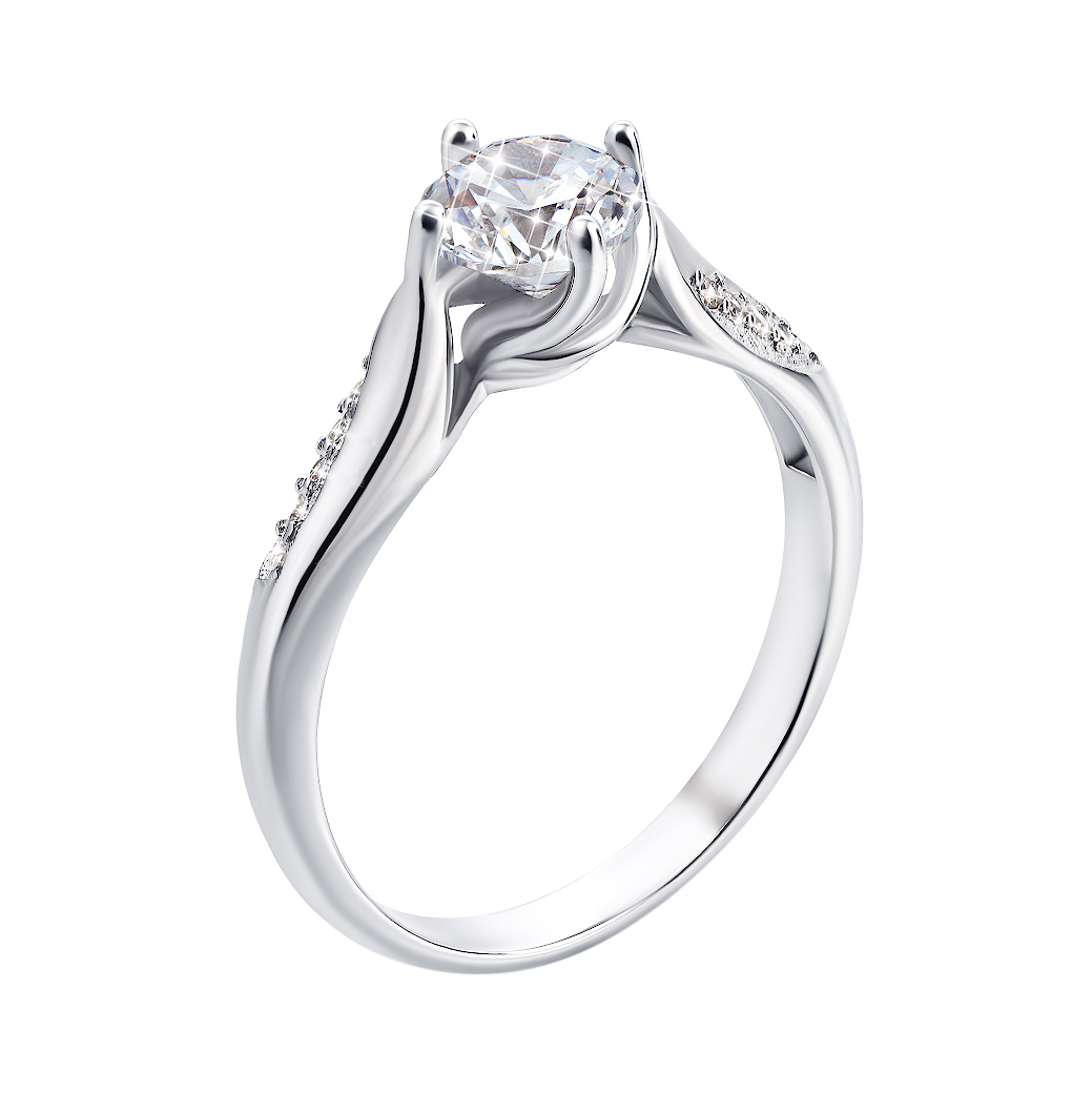 

Серебряное кольцо с фианитами 000133160 000133160 17 размера