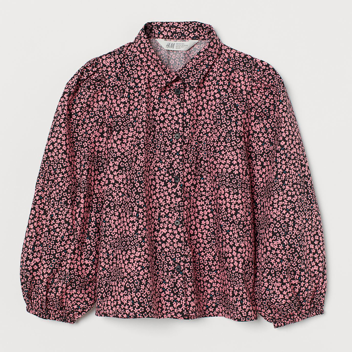 

Блуза H&M 1712-925542 140 см Черная цветы