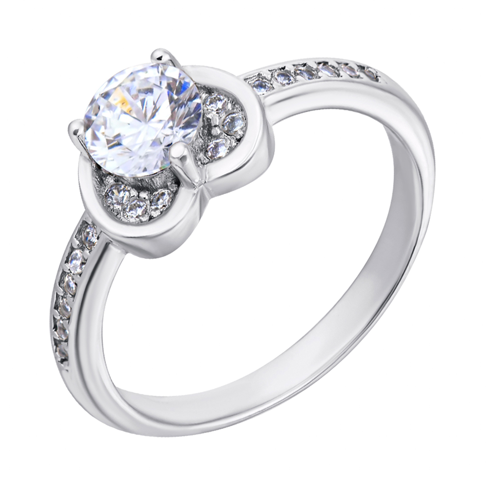 

Серебряное кольцо с фианитами 000118400 15.5 размера