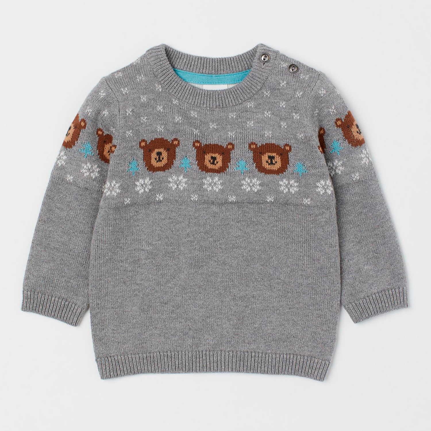 

Джемпер H&M 711-745696 92 см Серый/Мишка