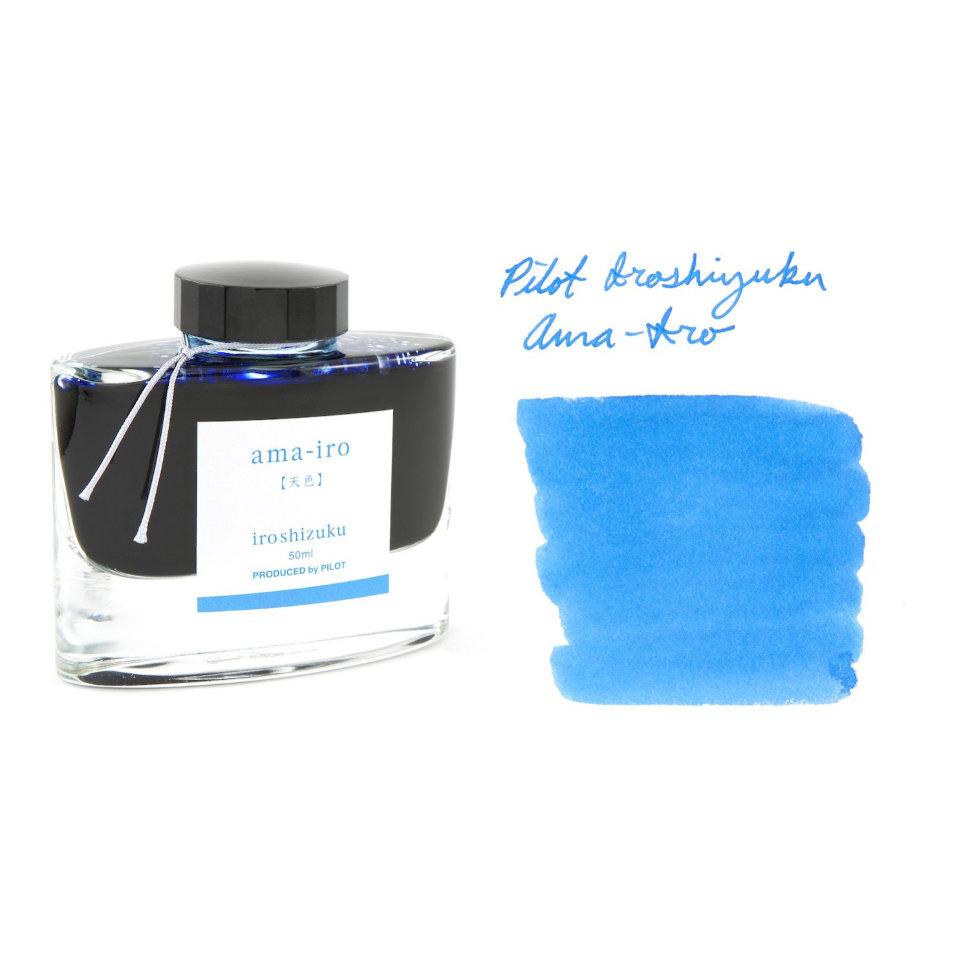 

Элитные чернила для перьевых ручек Pilot Iroshizuku Ink 50мл ama-iro/небесно голубой