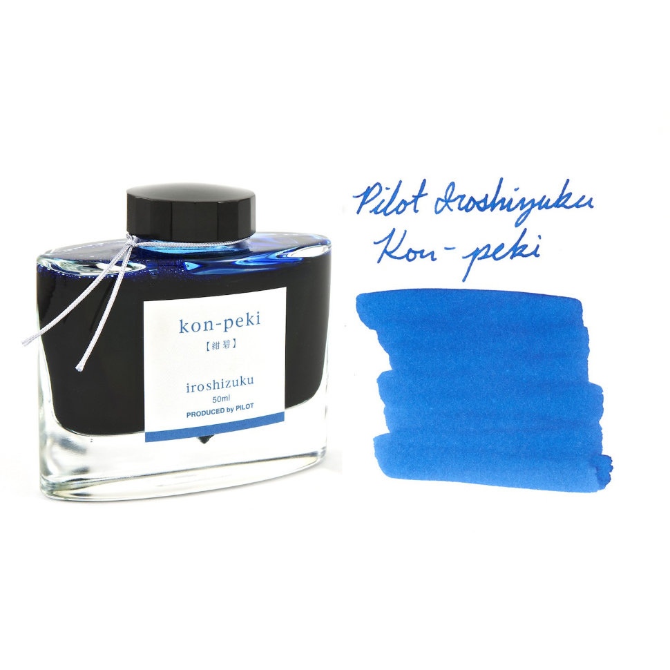 

Элитные чернила для перьевых ручек Pilot Iroshizuku Ink 50мл kon-peki/глубокий лазурно синий