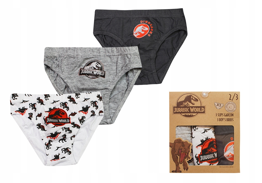 

Трусики 3 шт. Jurassic World (Мир Юрского периода) 116/128 см Разноцвет HU3020