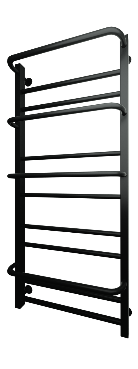 

Полотенцесушитель водяной ELNA Премиум Люкс с полкой 12 черный (1205х530) 111121806104