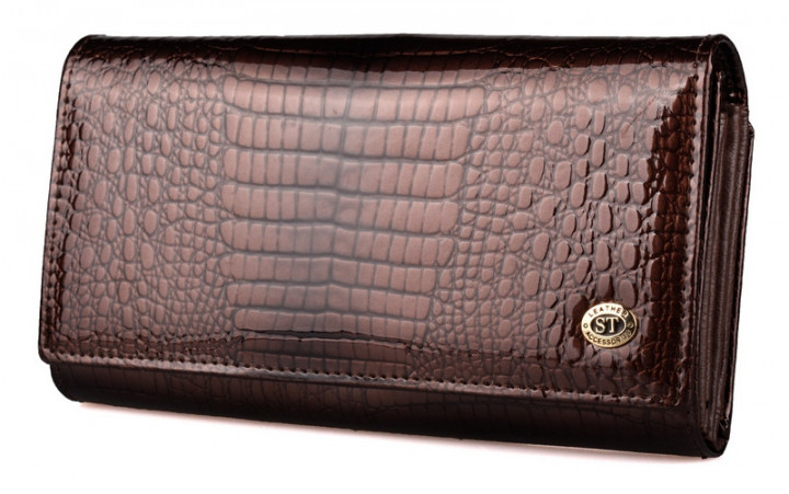 

Женский кожаный кошелек с визитницей ST Leather 98283 Коричневый