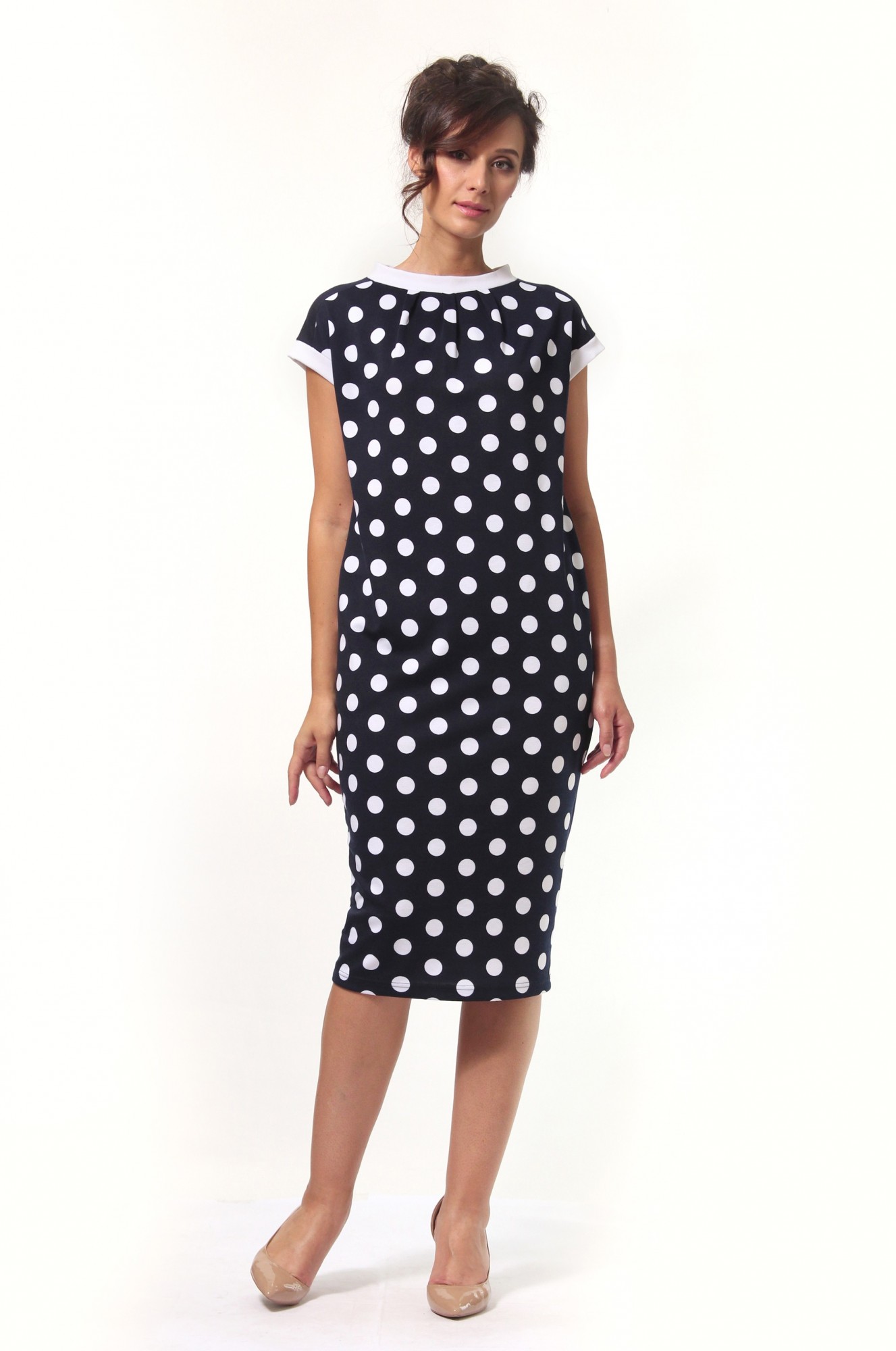 

Женские платье Alika Kruss, Оливия темно-синий в горошек 6XL