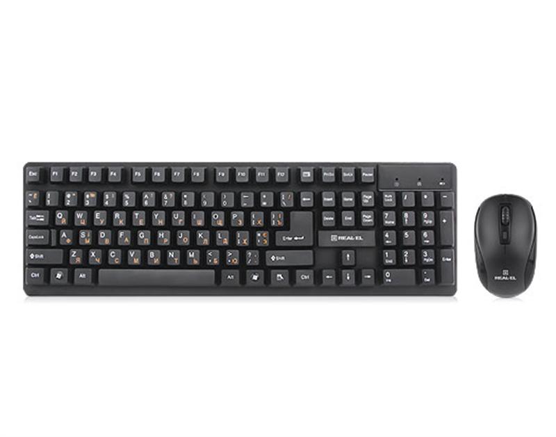 

Комплект клавиатура + мышь Wireless REAL-EL Standard 550 Kit Black USB