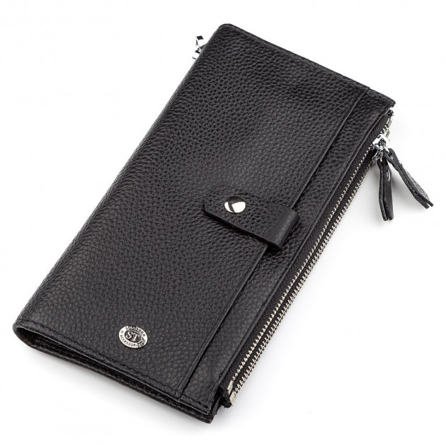 

Кошелек кожаный на заклепках ST Leather 98500 Черный