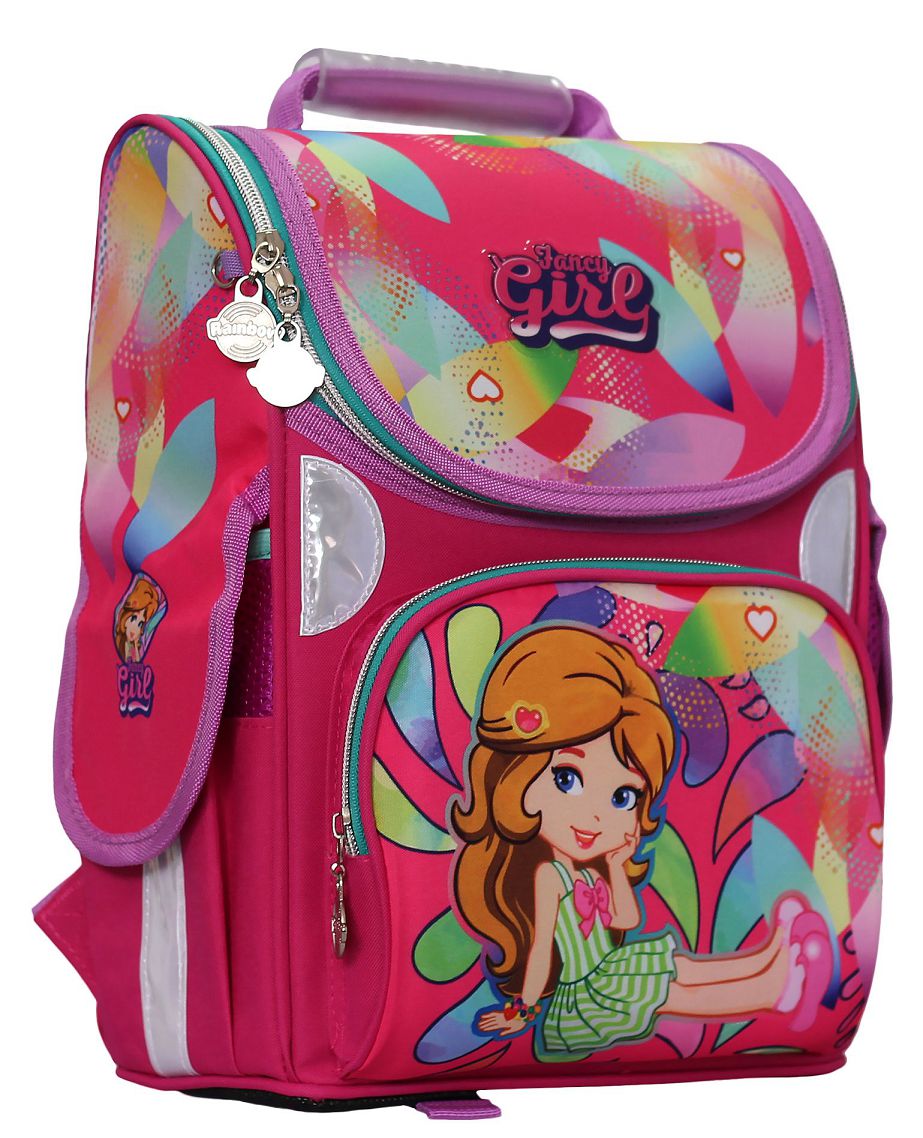 

Ранець "RAINBOW" /8-500/ "Fancy Girl", 2 від., 34*26*13см (1/6)