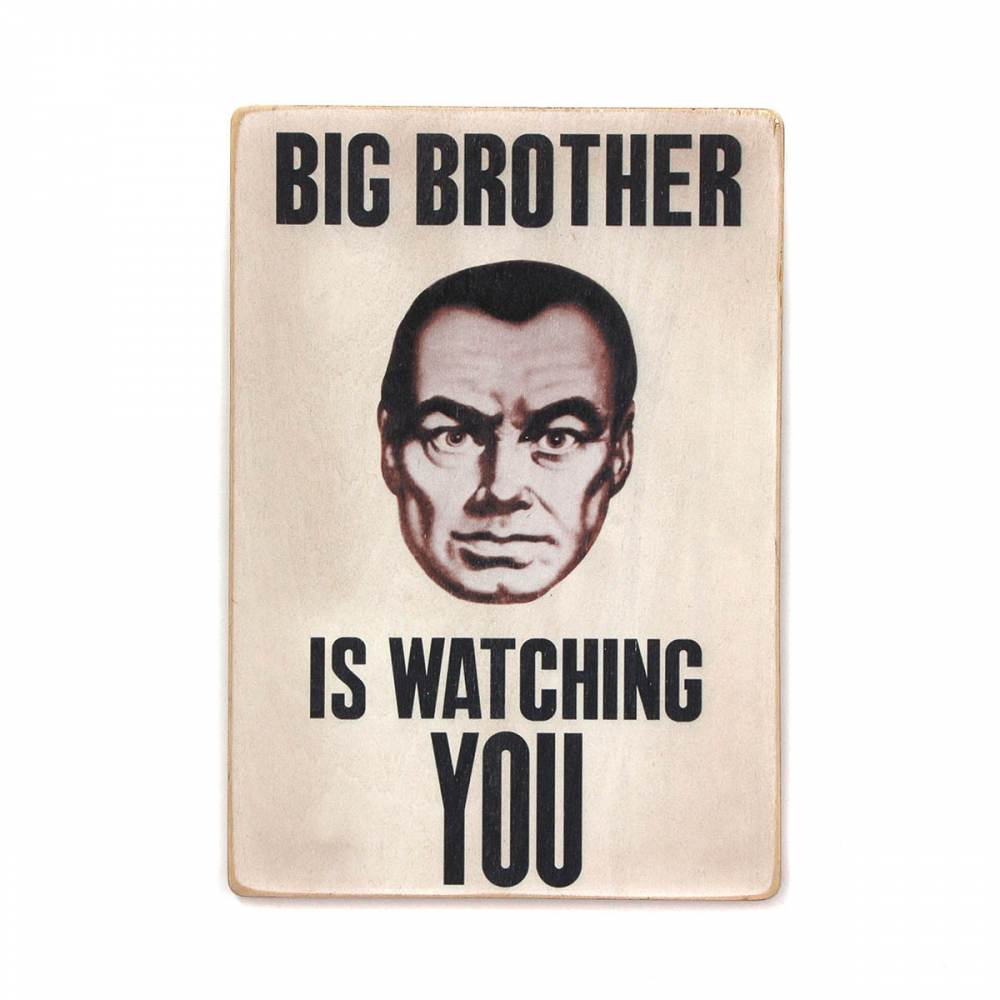 

Деревянный постер Юмор и цитаты Big brother is watching you А1