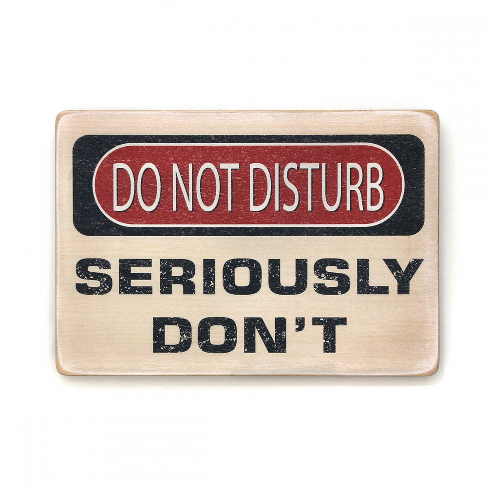 

Деревянный постер Юмор и цитаты Do not disturb. Seriously don't А2