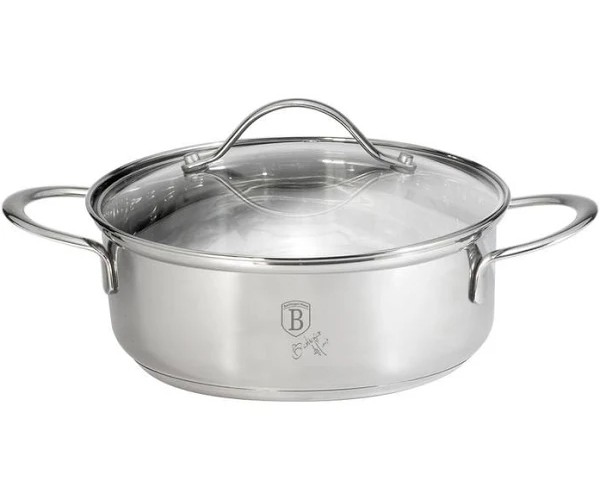 

Кастрюля из нержавеющей стали с крышкой 10 л Berlinger Haus Silver Jewellery Collection BH-6283