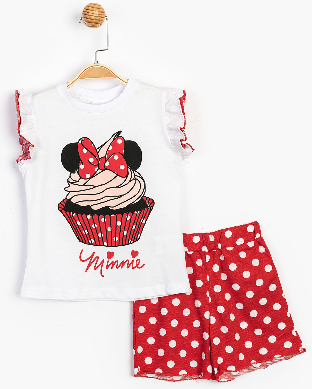 

Костюм (футболка + шорты) Disney Minnie Mouse MN15540 116 см Белый с красным