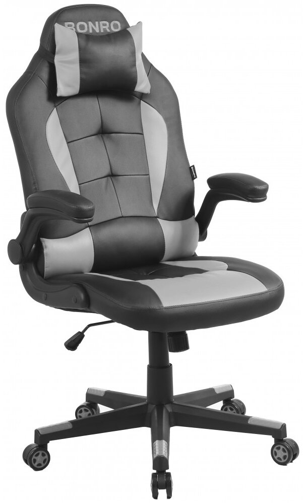 

Крісло геймерське Bonro B-office 1 сіре