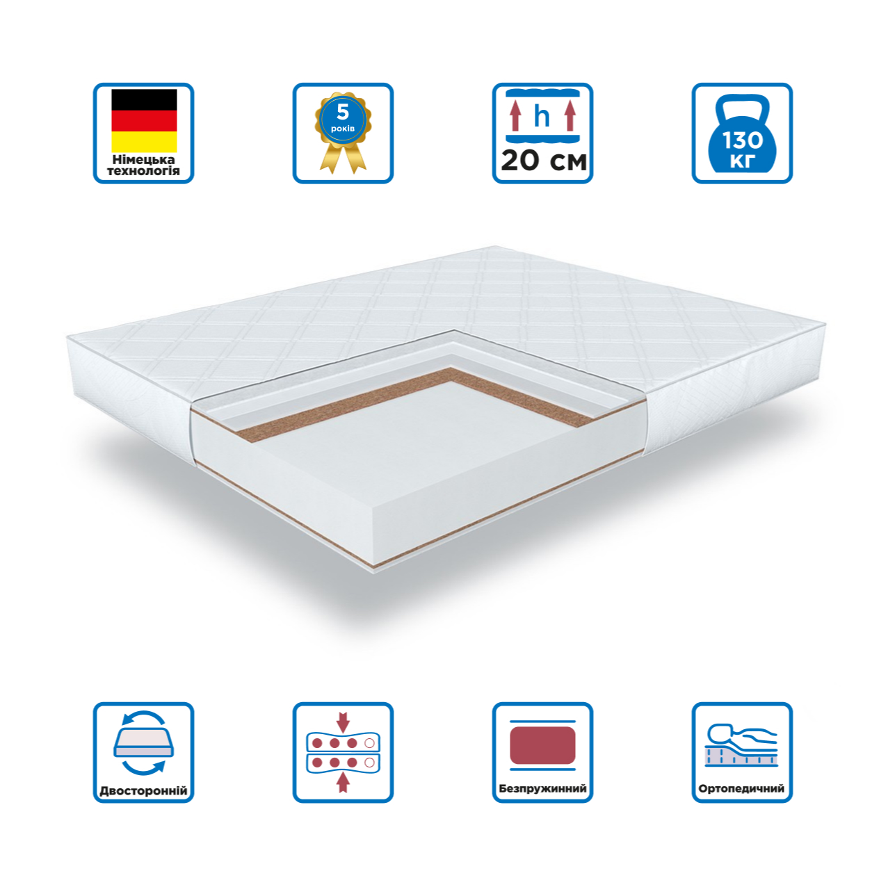 

Матрас беспружинный Gutenkauf Arnis Plus 120x200