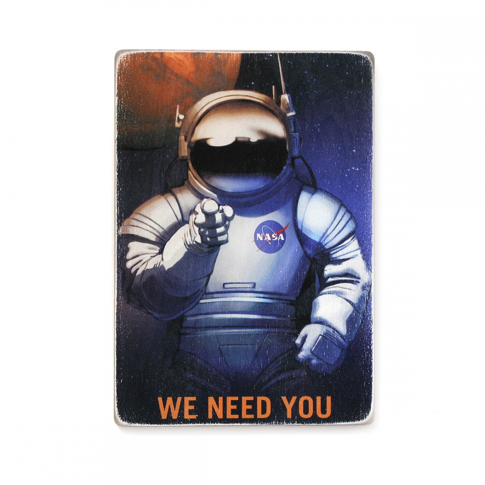 

Деревянный постер Юмор и цитаты NASA needs you А2