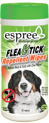 

Салфетки ESPREE Flea & Tick Repellent Wipes для дополнительной защиты от блох и клещей 50шт