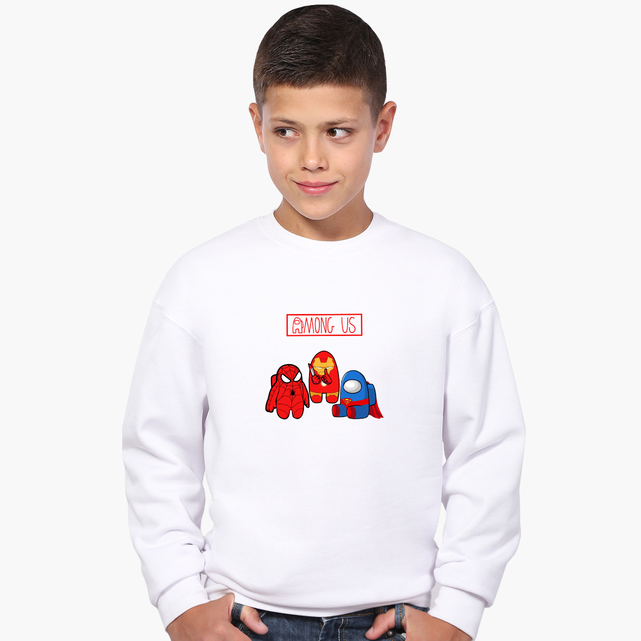 

Свитшот для мальчиков Амонг Ас (Among Us) (9509-2431-1) 122-128 см Белый