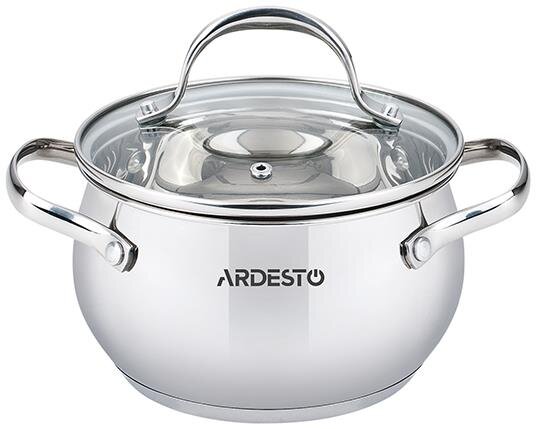 

Кастрюля Ardesto Gemini, стеклянная крышка, 2,2 л, нержавеющая сталь
