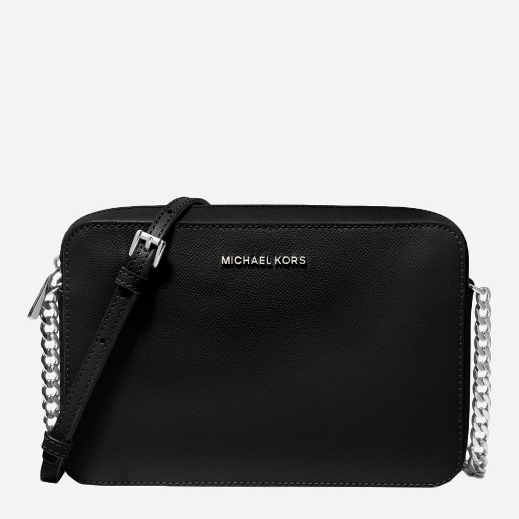 

Женская сумка кожаная Michael Kors Jet Set Travel Large crossbody Черная