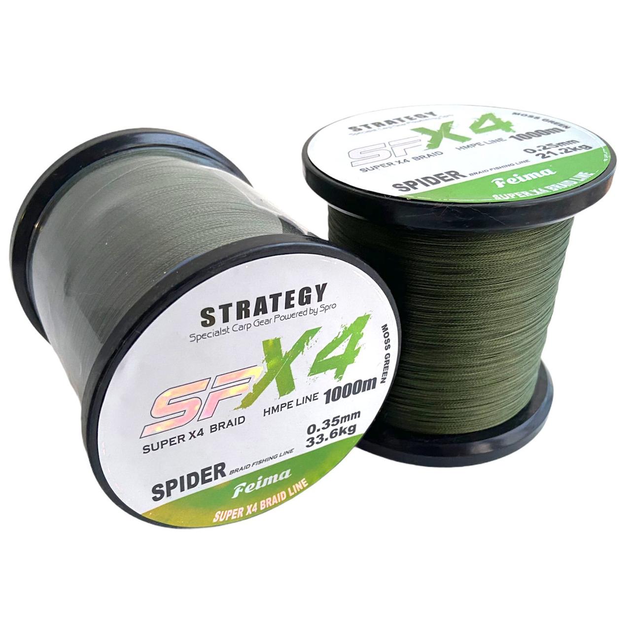 

Рыболовный шнур 1000 м Feima Strategy X4 Spider Dark Oliva 0.16