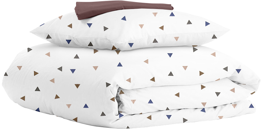 

Комплект семейного постельного белья Cosas Delta Color Chocolate 2x160x220 см