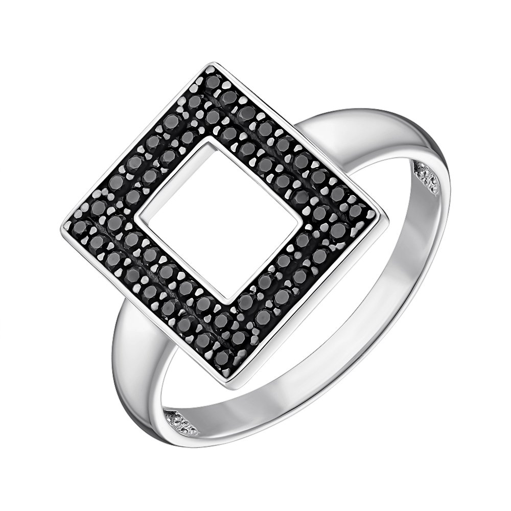 

Серебряное кольцо с фианитами 000150554 19 размера