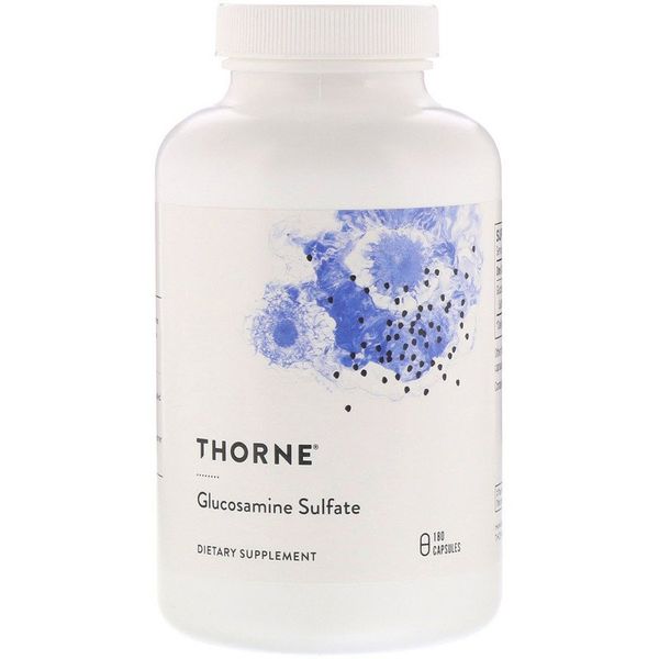 

Глюкозамин сульфат, Glucosamine Sulfate, Thorne Research, 180 растительных капсул