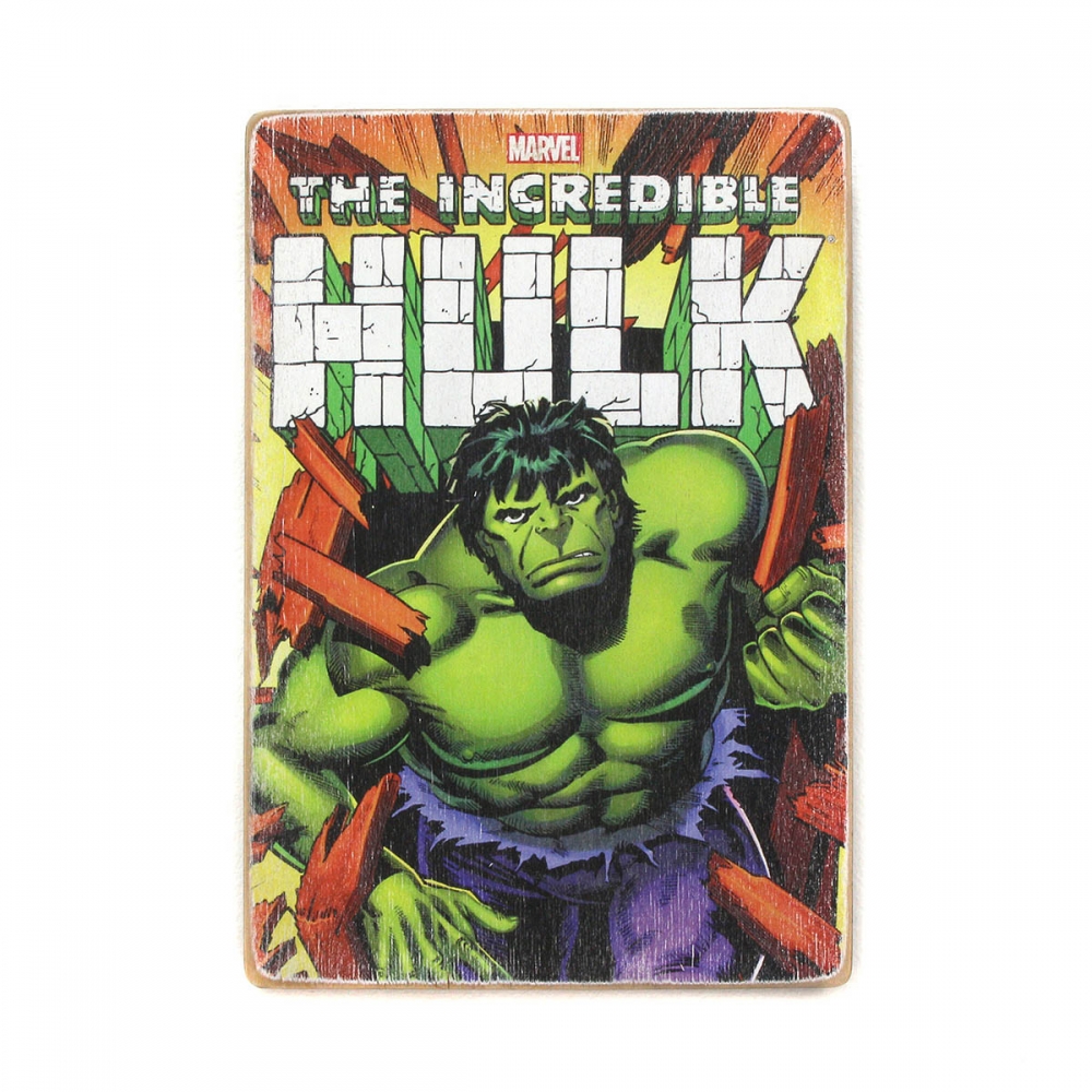 

Деревянный постер Супергерои Hulk. Халк. Ретро комикс А1
