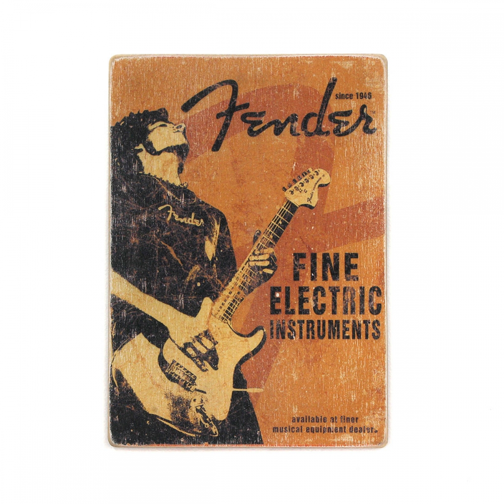 

Деревянный постер Музыка Fender. Гитара Фендер А1