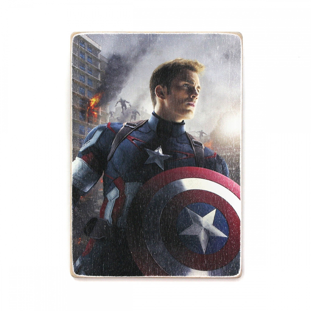 

Деревянный постер Супергерои Captain America. Капитан Америка. Фильм А1