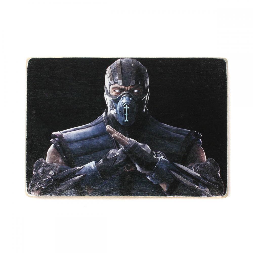 

Деревянный постер Видеоигры Mortal Kombat. Мортал Комбат. Саб-Зиро А1