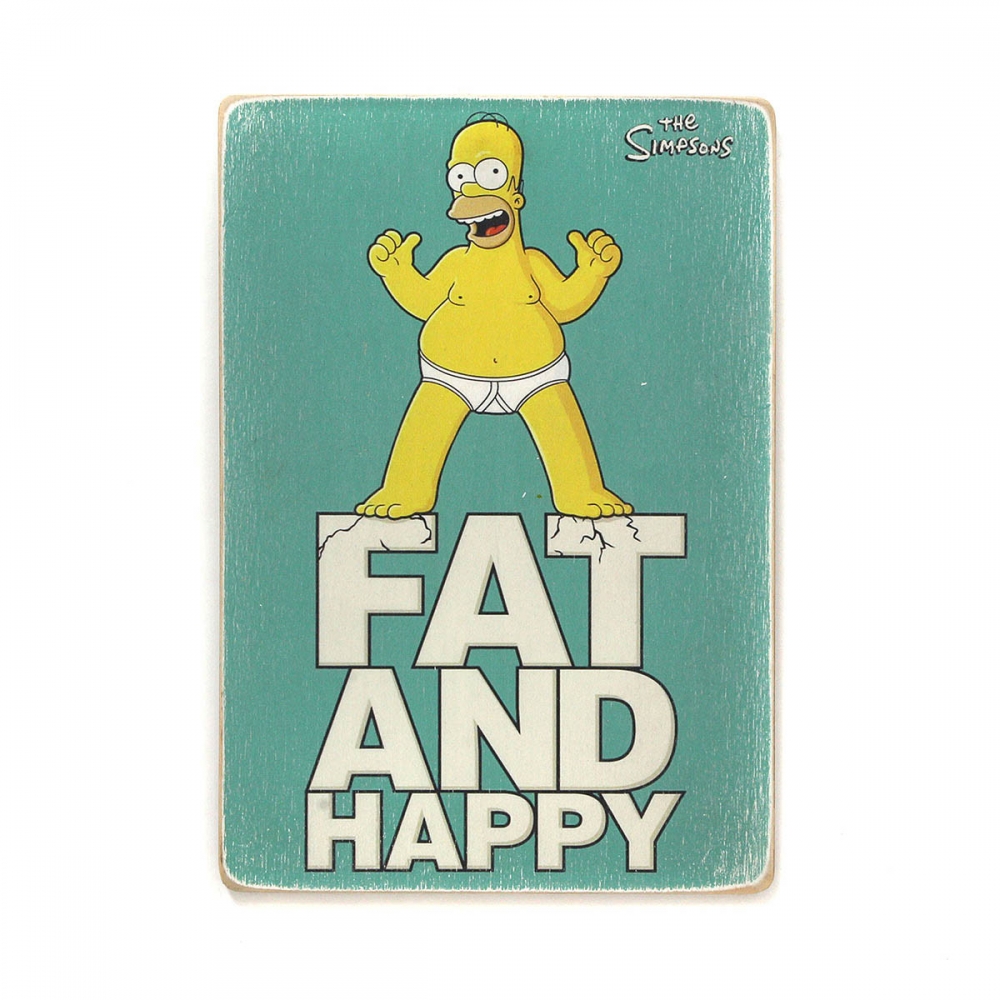 

Деревянный постер Мультфильмы The Simpsons. Гомер. Толстый и счастливый А1